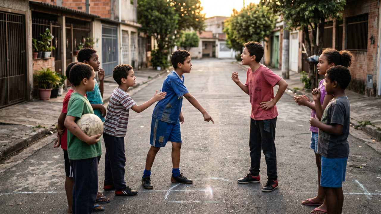 A psicologia diz que muita gente que cresceu brincando na rua não se tornou socialmente forte por extroversão, mas porque precisou aprender a negociar conflitos sem mediação o tempo todo