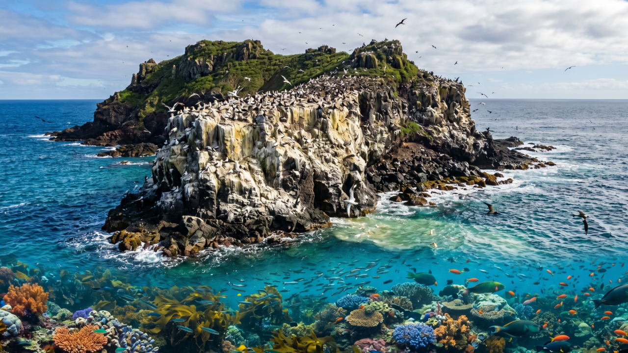 Pesquisas mostram que o cocô das aves marinhas transporta nutrientes para recifes e ilhas, o que pode ajudar a sustentar ecossistemas costeiros