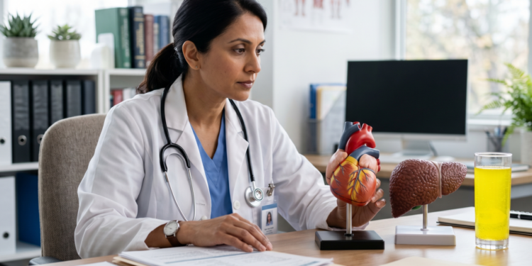Médico explica o efeito do energético no fígado e no coração