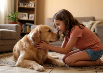 Pesquisas sugerem que crianças que crescem com cães em casa podem desenvolver mais sinais de empatia no convívio diário