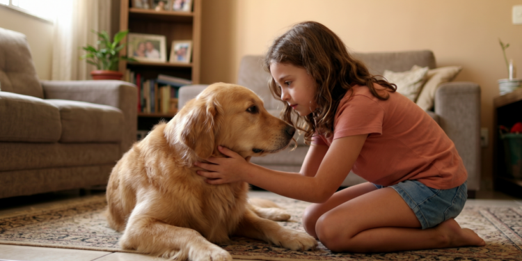 Pesquisas sugerem que crianças que crescem com cães em casa podem desenvolver mais sinais de empatia no convívio diário