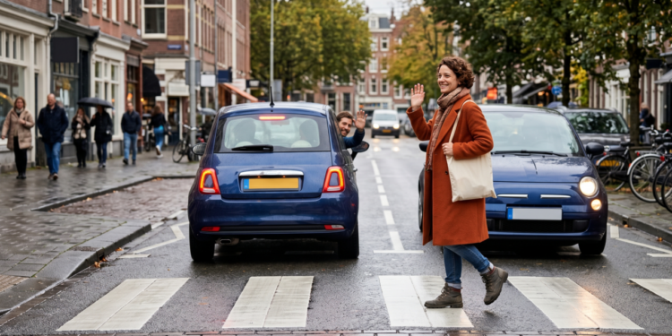 Os psicólogos concordam: as pessoas que agradecem a um carro quando atravessam são mais empáticas e têm uma perspectiva mais positiva