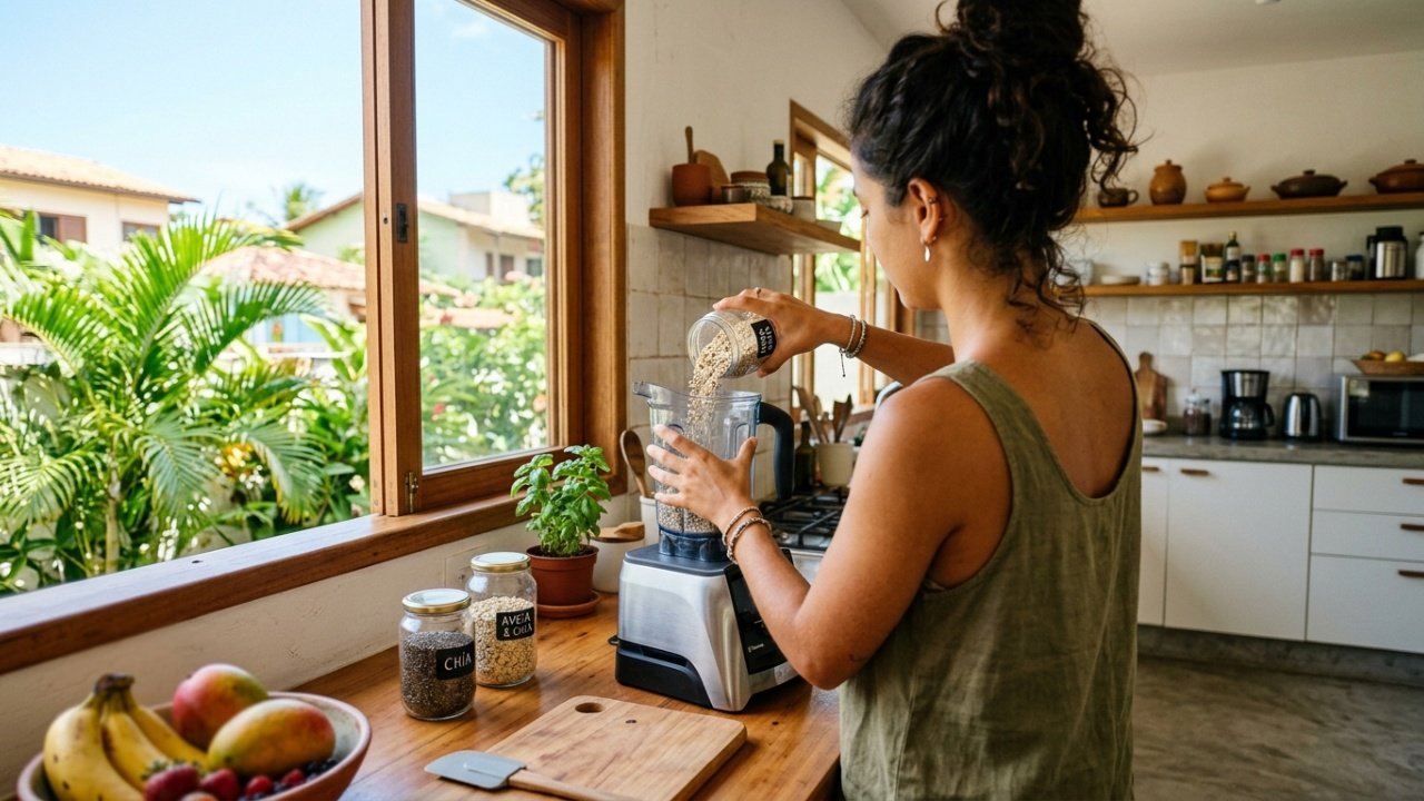 Três vitaminas caseiras ricas em proteínas e nutrientes