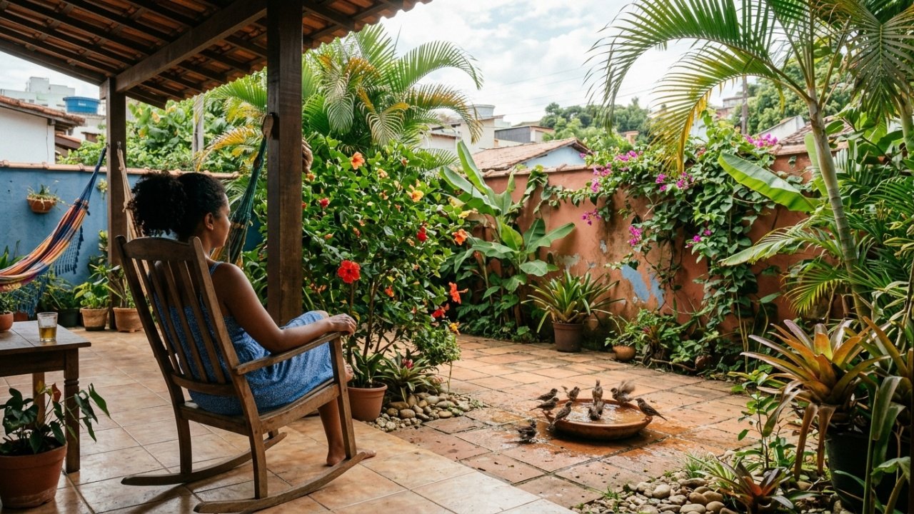 Como a presença diária de pardais no quintal funciona como um indicador biológico de qualidade ambiental