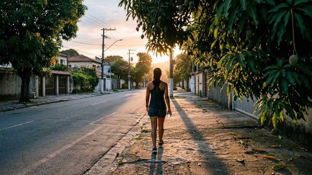 A relação fisiológica entre o horário da caminhada