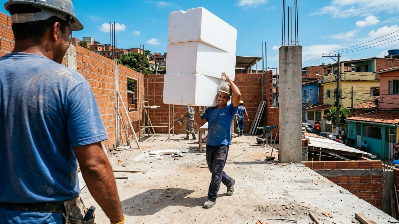 Por que engenheiros estão enchendo lajes com blocos ultraleves