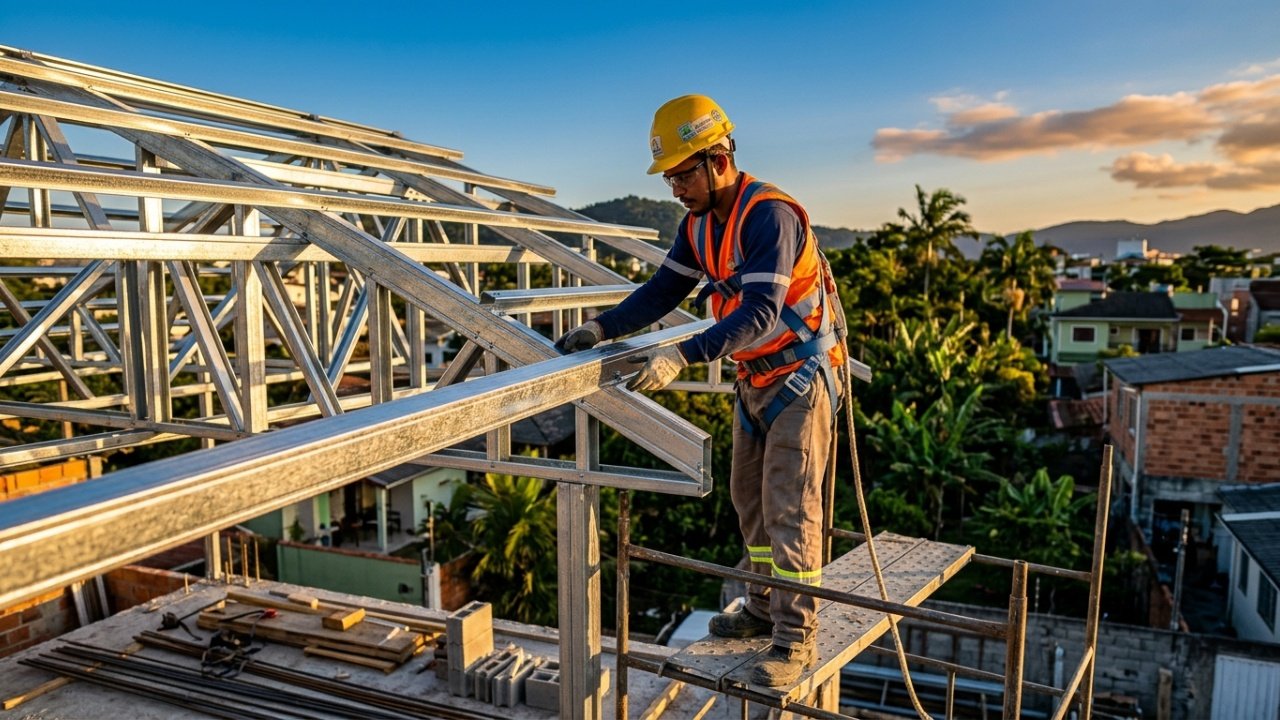 Novo jeito de fazer telhado deixa a obra mais rápida