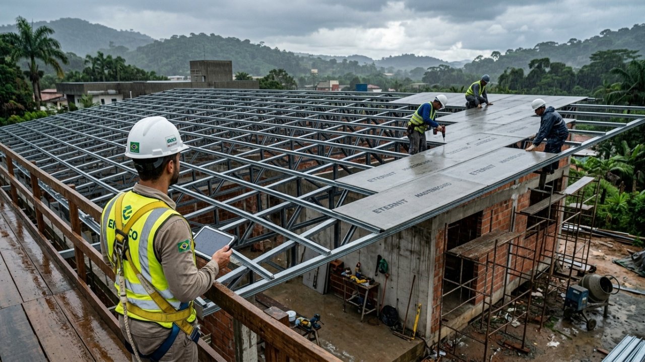 Novo jeito de fazer telhado deixa a obra mais rápida