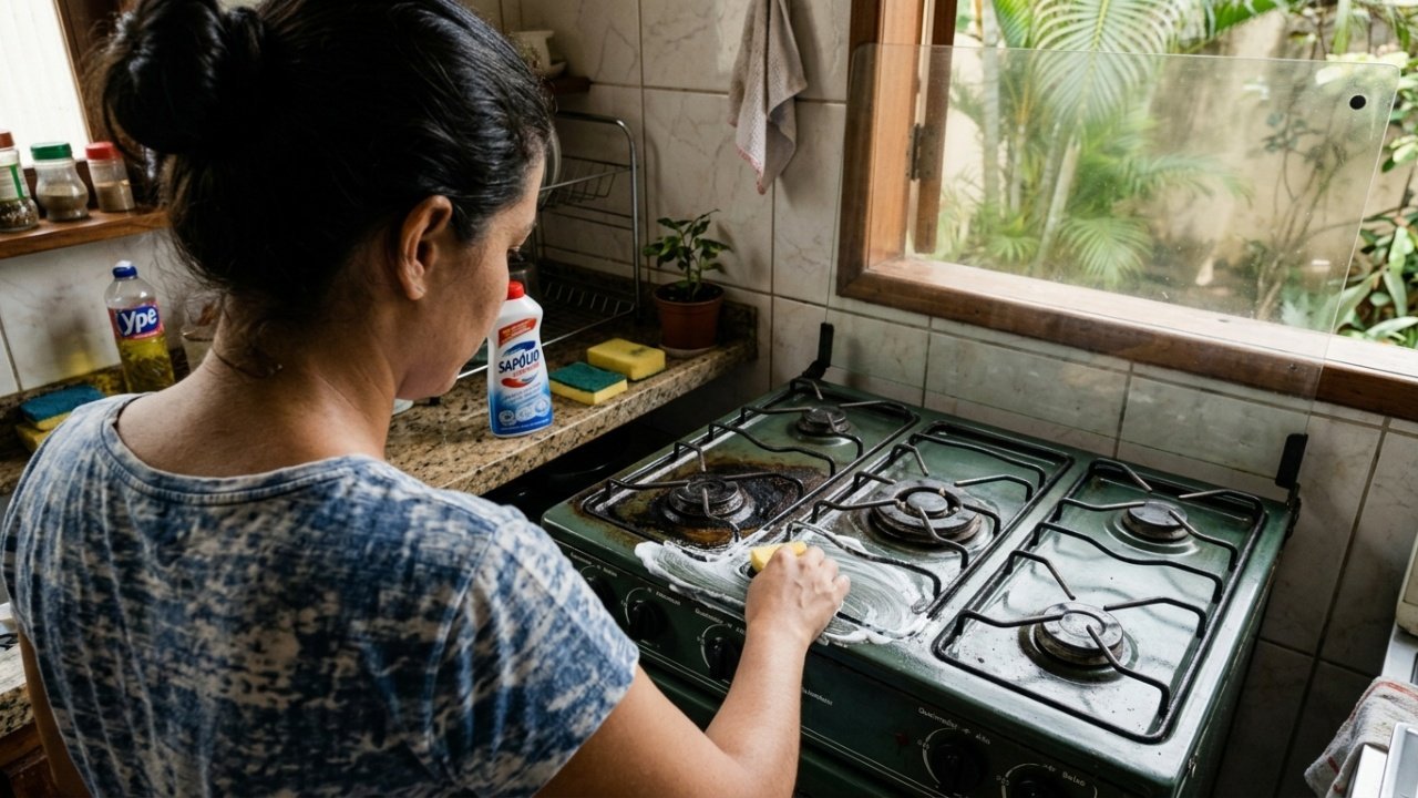 Como tirar manchas de gordura do fogão rapidamente em casa