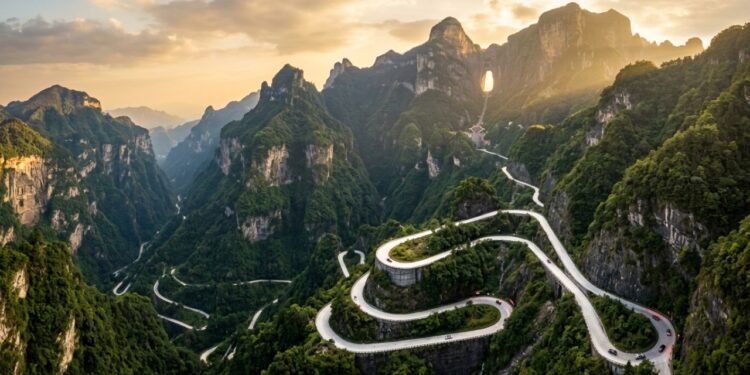 Tianmen Mountain Road, a estrada mais sinuosa e perigosa do mundo