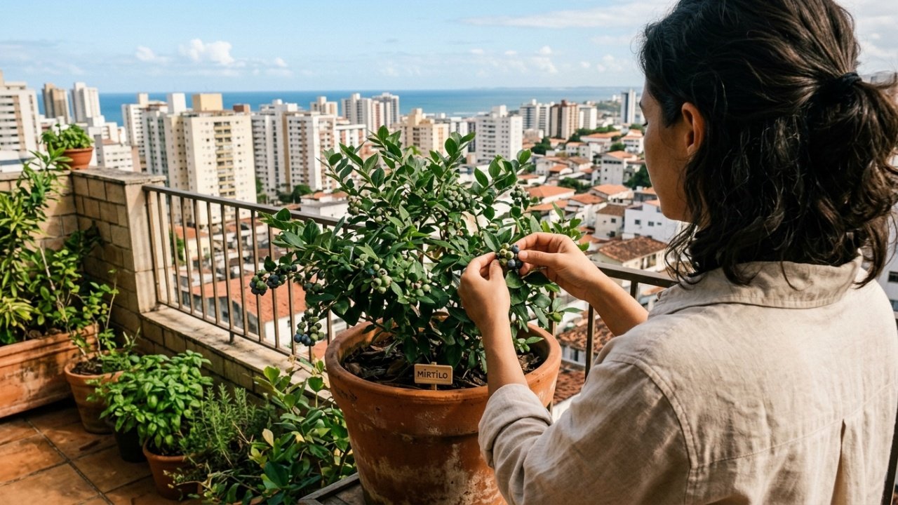 Mirtilo como fruta fácil de cultivar que beneficia a saúde ocular