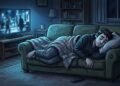 O que significa dormir com a televisão ligada