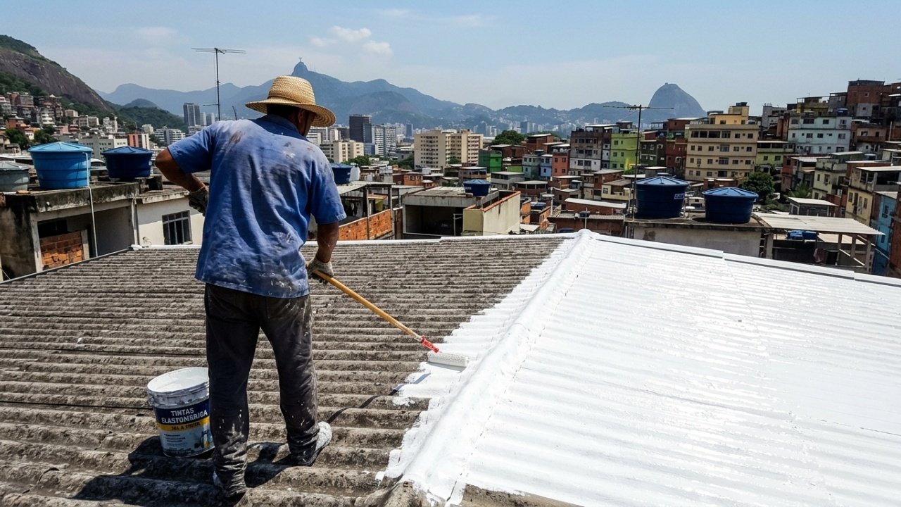 Por que arquitetos estão pintando telhados de branco