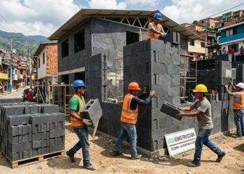 Tijolos de plástico reciclado que constroem casas em 5 dias