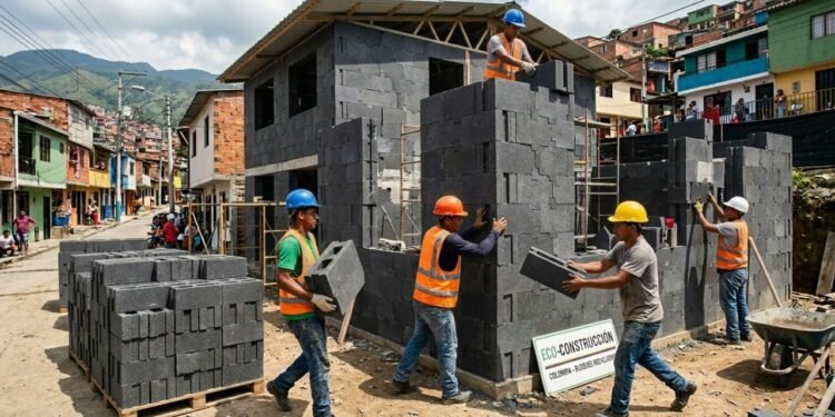 Tijolos de plástico reciclado que constroem casas em 5 dias