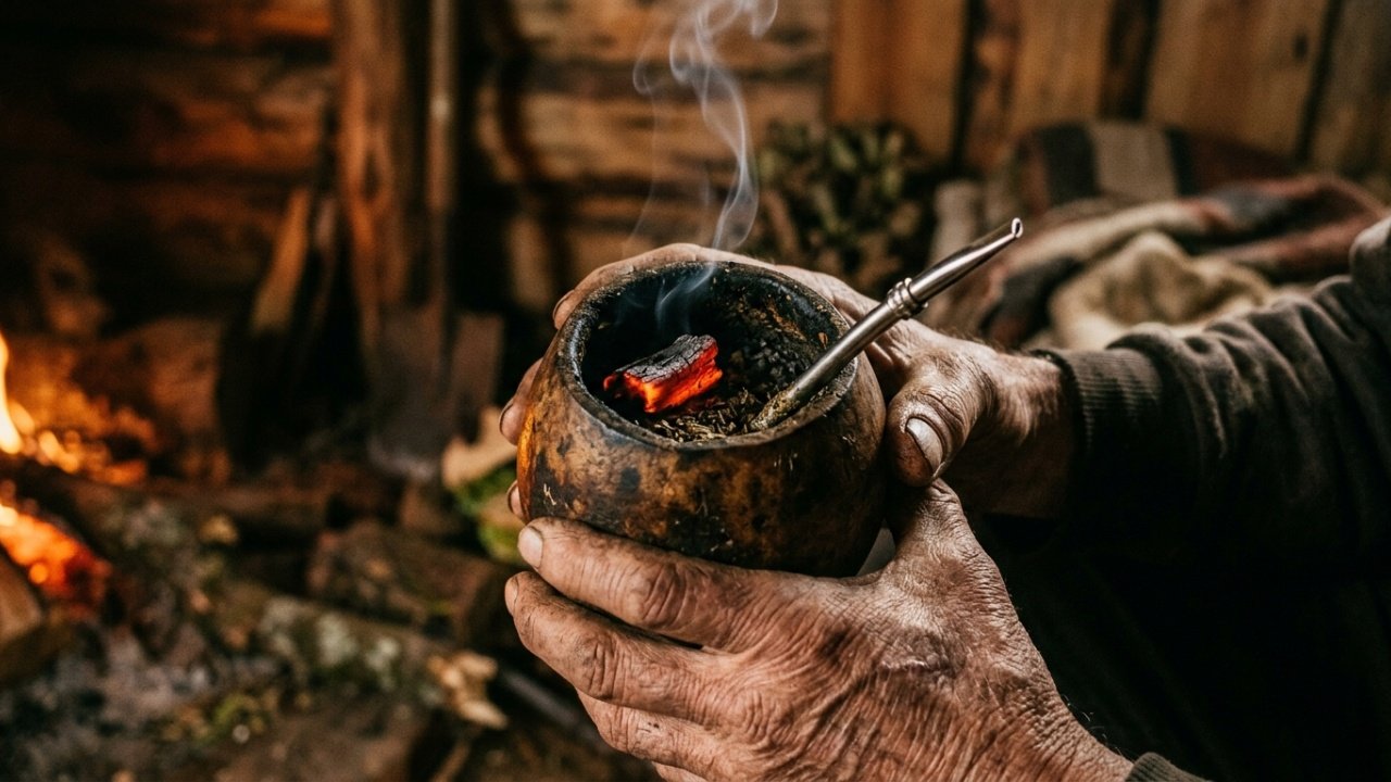 Colocar uma brasa dentro do mate