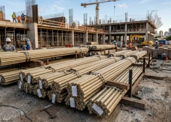 Vergalhão de GFRP como alternativa ao aço na construção civil