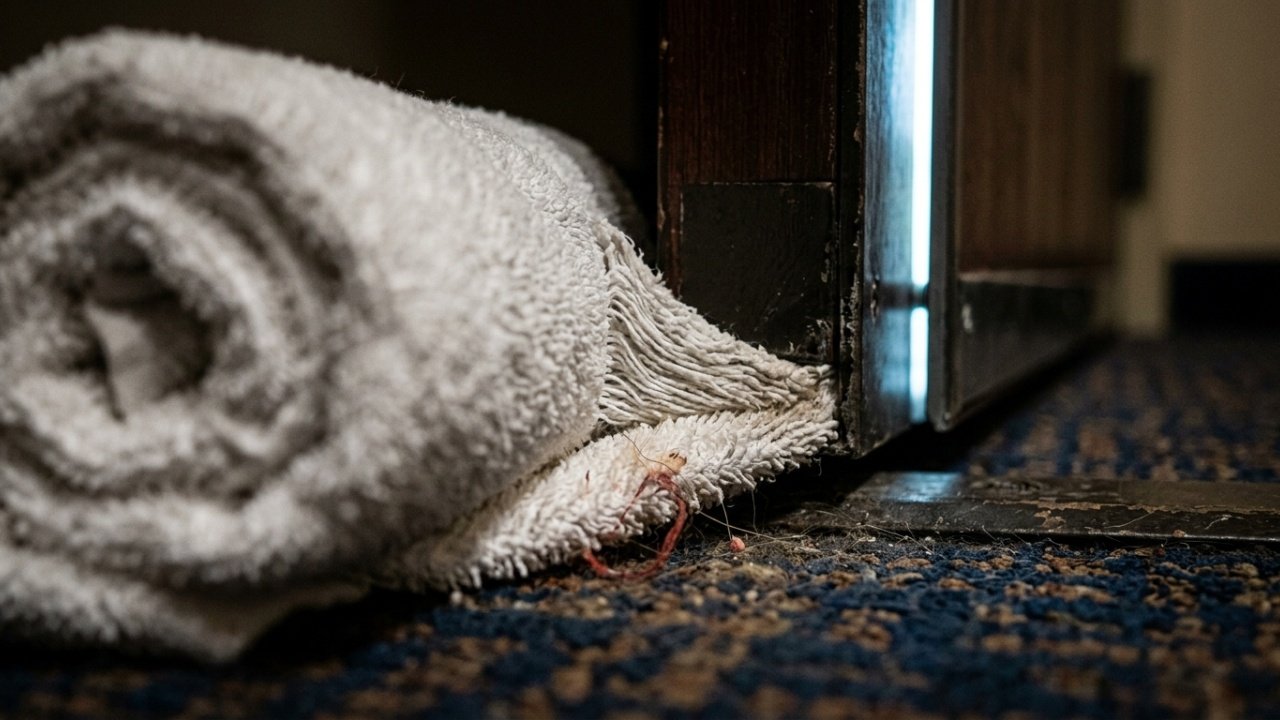 O truque da toalha embaixo da porta do hotel que viajantes experientes usam