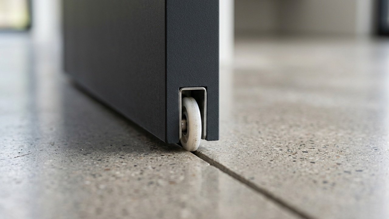 Não é um armário comum, nem uma prateleira aberta: a tecnologia das portas escamoteáveis que esconde a lavanderia na cozinha e devolve o espaço perdido à sala de estar