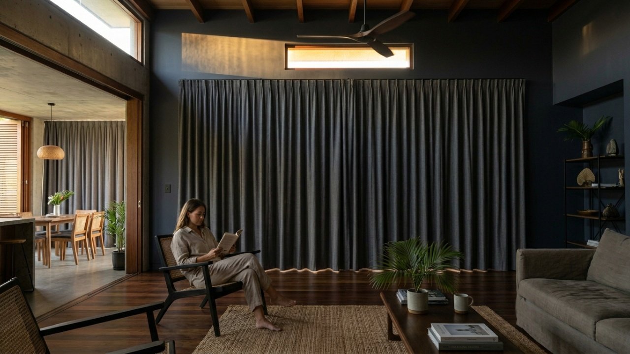 Para a engenharia de interiores focar na instalação de cortinas com forro de blackout