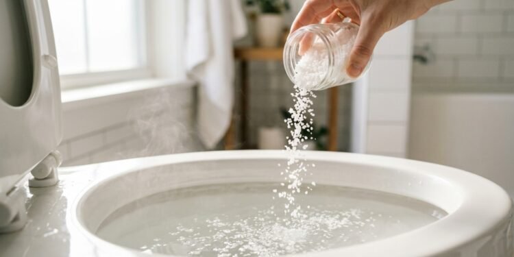 Por que o sal deve ser jogado no vaso sanitário e com que frequência deve ser feito?