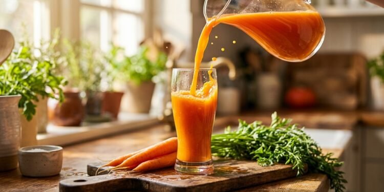 Para que serve o suco de cenoura?