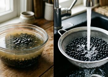 Por que descartar a primeira água do feijão antes de cozinhar