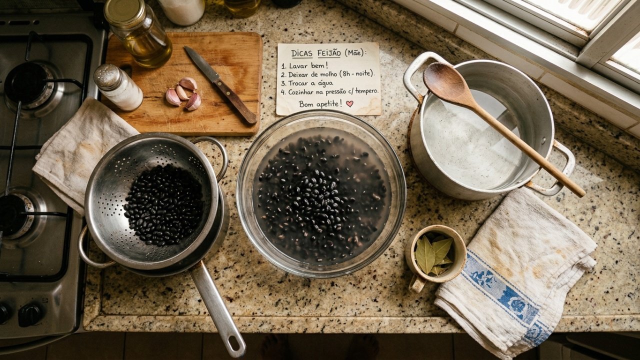 Por que descartar a primeira água do feijão antes de cozinhar
