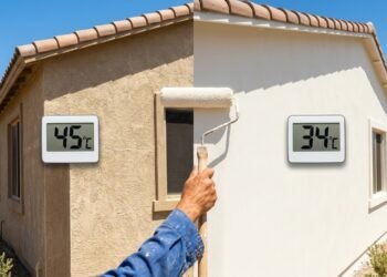Tinta térmica com microesferas de vidro para redução de temperatura interna