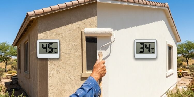 Tinta térmica com microesferas de vidro para redução de temperatura interna