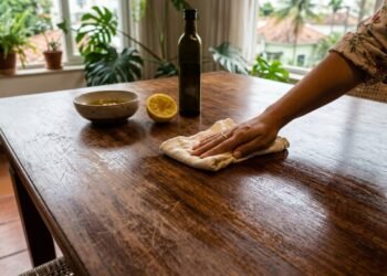 Misture azeite e suco de limão da próxima vez que for limpar móveis de madeira e veja os arranhões superficiais desaparecerem
