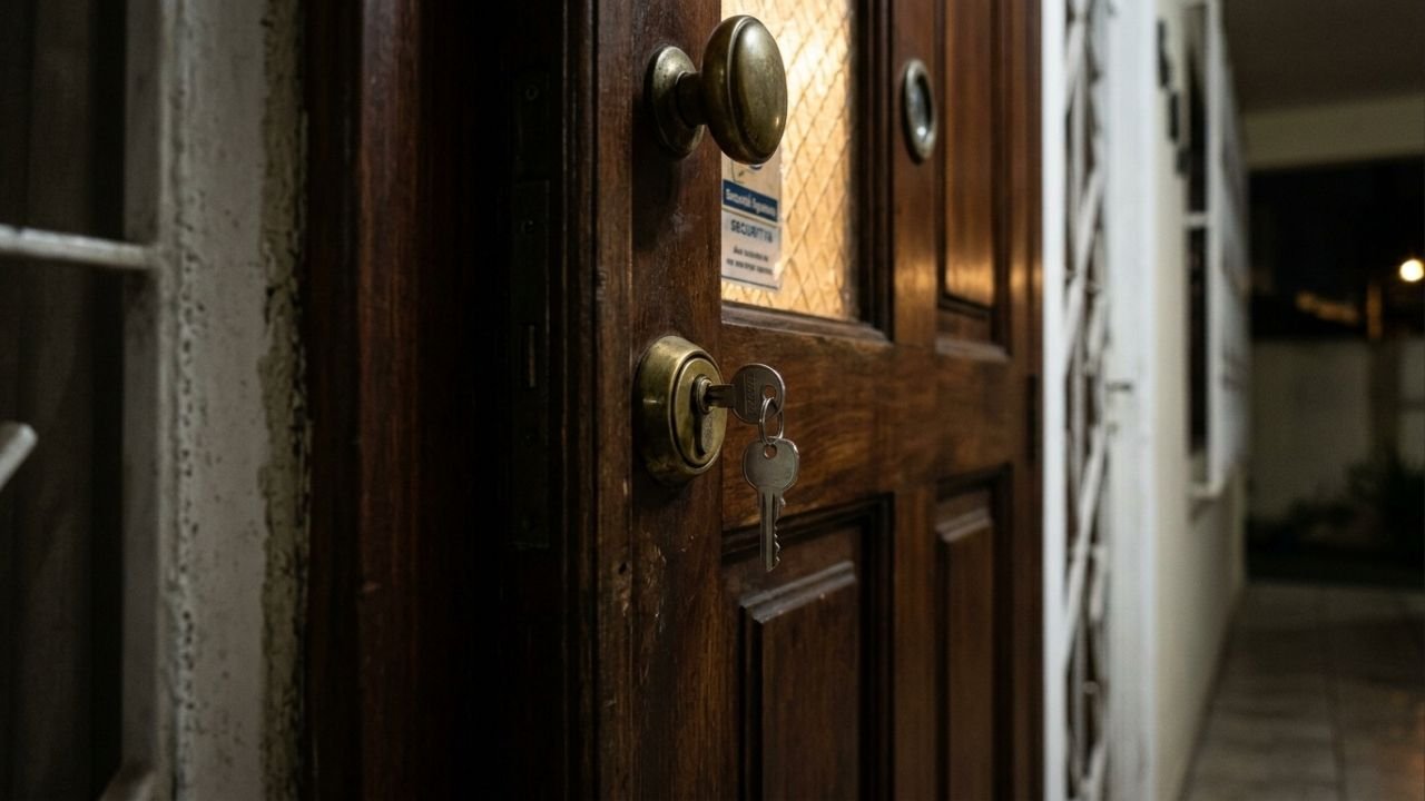 Meu irmão é técnico em segurança e explica por que não se deve deixar a chave na fechadura durante a noite