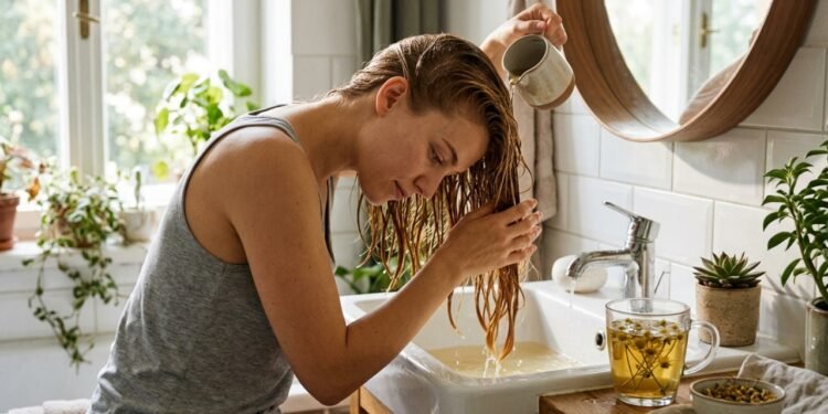 Por que enxaguar o cabelo com chá de camomila e para que serve