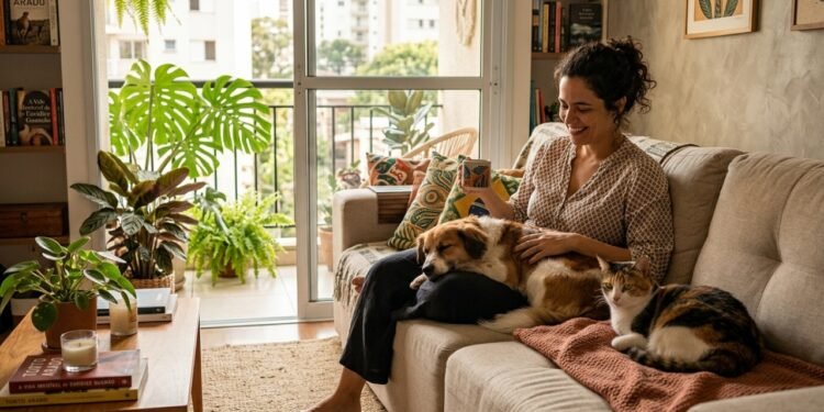 Ter pet depois dos 30: 7 mudanças silenciosas que gatos e cachorros trazem para a rotina adulta