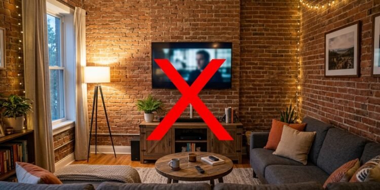 Nem isolamento de lã de rocha, nem paredes de tijolo maciço, a tecnologia de placas cimentícias perfuradas que elimina o eco em salas de TV residenciais sem gastar fortunas com reformas estruturais