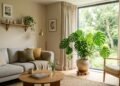 Tintas foscas, cortinas de linho e plantas de folhagens grandes se juntam para formar um ambiente mais sereno o que muda no nível de estresse e na qualidade do descanso diário