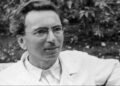 Retrato conceitual evocando um psiquiatra em reflexão, ilustrando o pensamento de Viktor Frankl