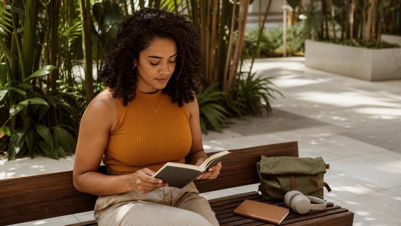 Pausa silenciosa com leitura ajuda na recuperação psicológica durante o expediente.