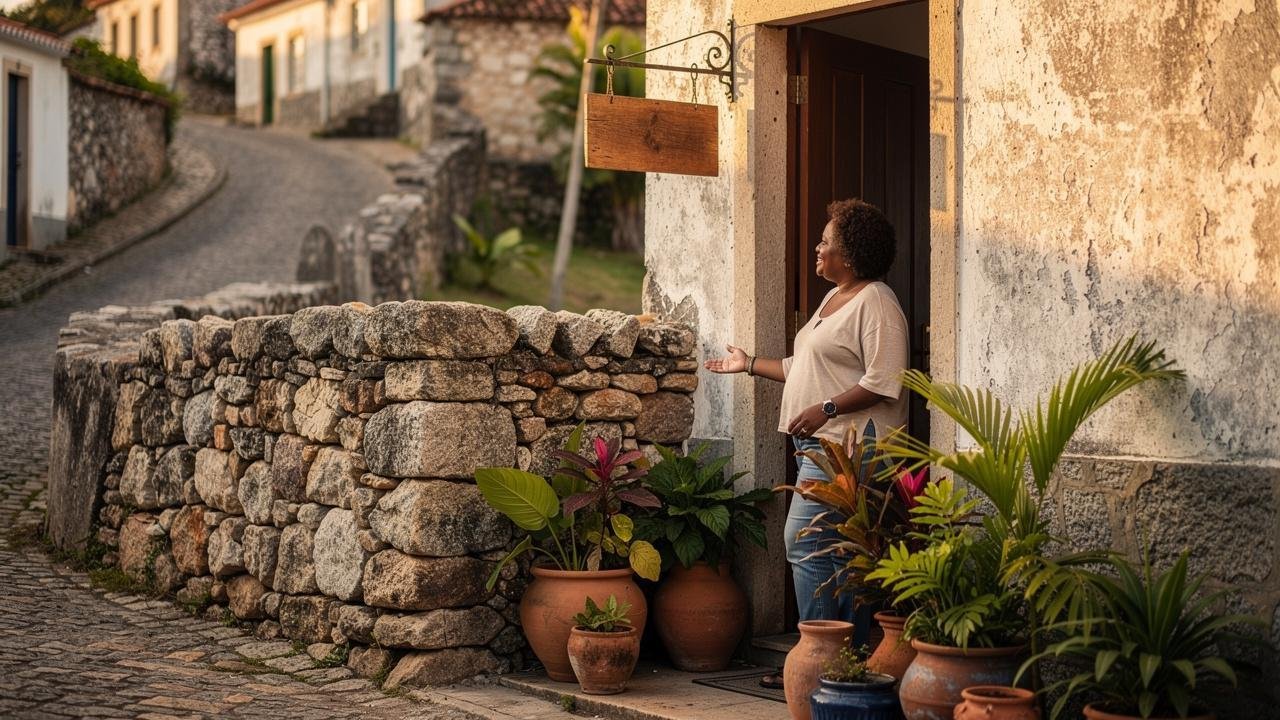 Pousadas familiares ajudam a preservar a identidade tranquila da vila.