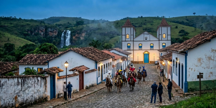 Uma vila preservada de 1727, com noites de 12 °C, encena batalhas históricas todos os anos e atrai visitantes com 80 cachoeiras e o sossego do interior