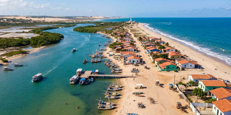 Isolado do mundo, esse paraíso fica em uma vila brasileira com 2.104 moradores que vivem em uma faixa de areia entre um oceano e um rio que só se pode chegar de barco