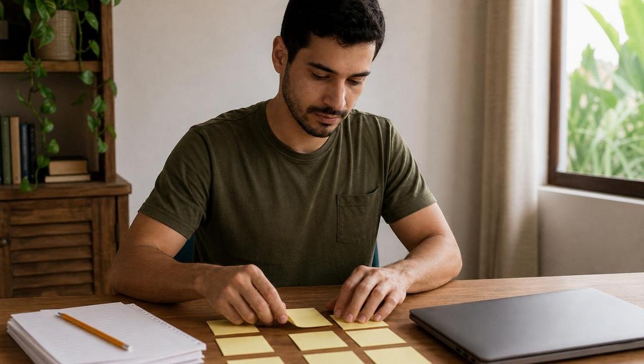 Persistência real aparece em organização, constância e retomada após frustrações.