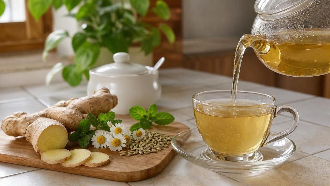 Gengibre, hortelã e erva-doce ajudam mais quando entram na rotina.