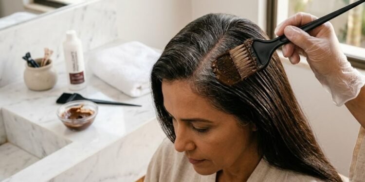 O kit de aplicação doméstica é projetado para que o resultado seja homogêneo da raiz até as pontas