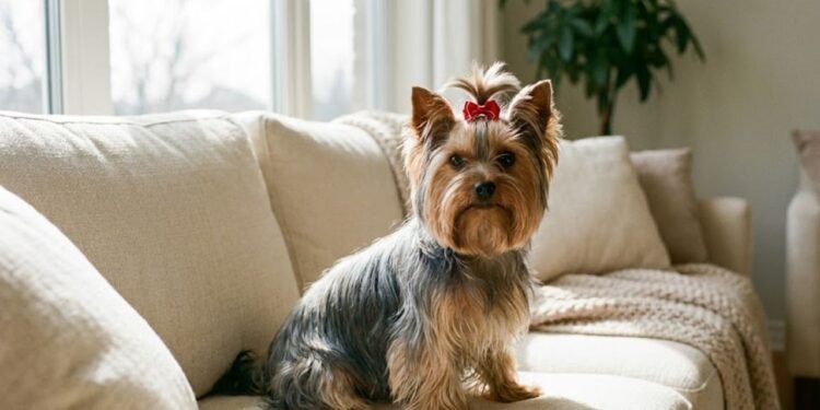 Apesar do tamanho reduzido, o Yorkshire Terrier possui uma coragem admirável e uma inteligência que facilita muito o treinamento para convívio interno
