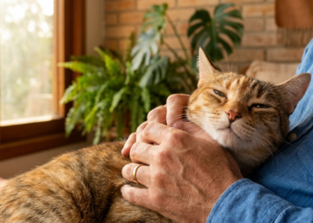 O que faz alguns gatos relaxarem quando são contidos com firmeza suave e apoio total do corpo