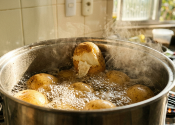 Poucas pessoas sabem por que a casca da batata gruda na panela depois do cozimento