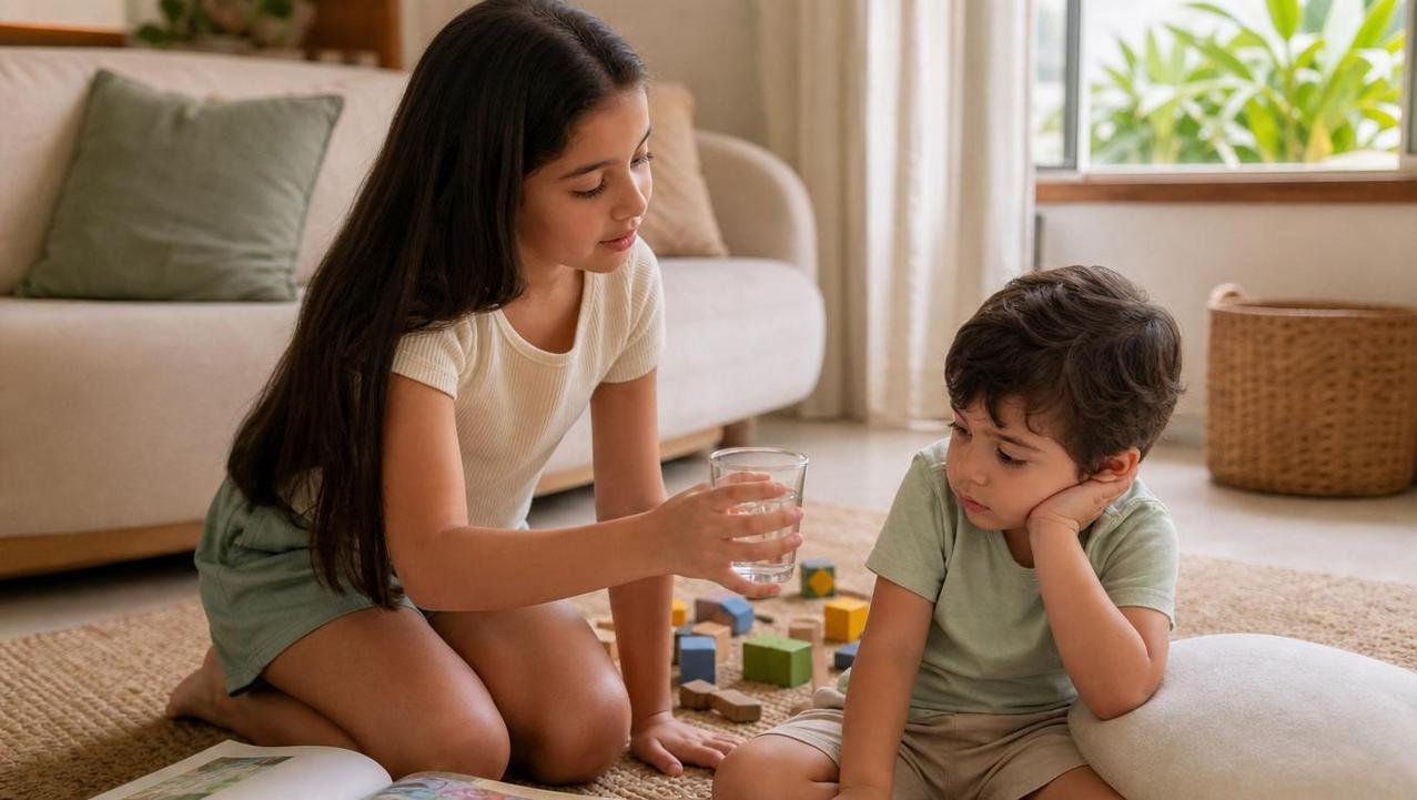 Pequenos gestos na rotina revelam leitura emocional e cooperação infantil.