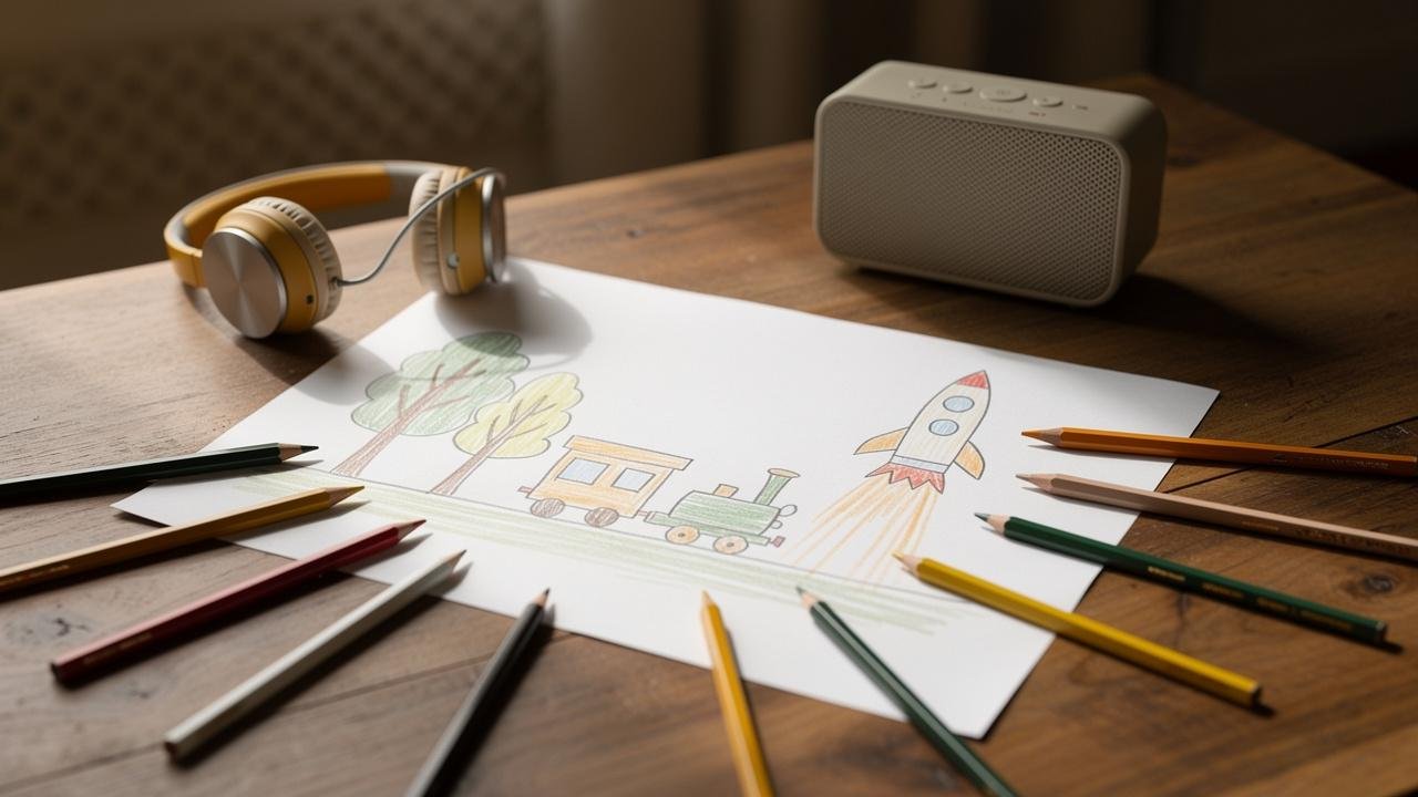 Desenhos após histórias em áudio revelam narrativa mental mais rica.