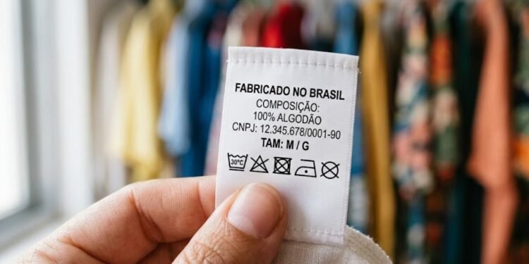 etiqueta de roupa